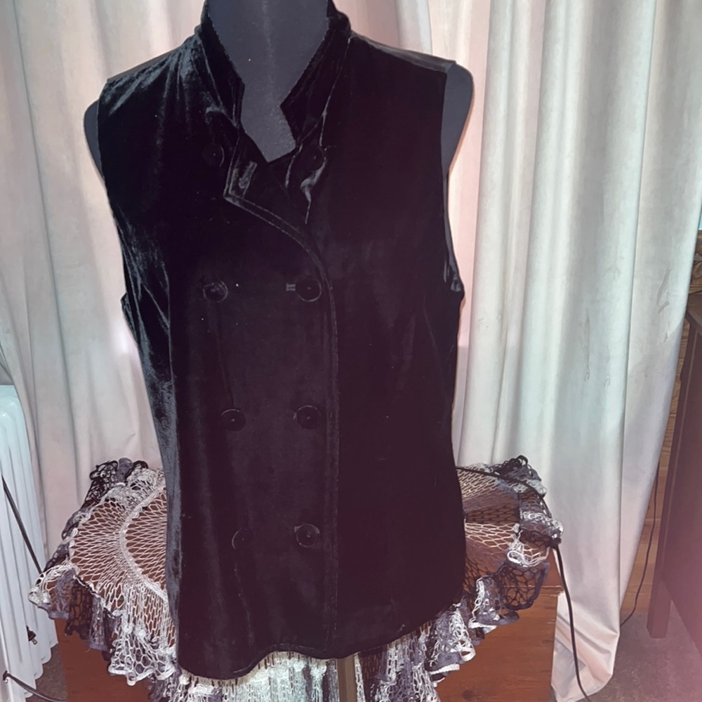 J Jill Velvet and Satin Vest Small
